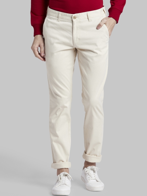 

Parx Men Beige Regular Fit Solid Regular Trousers