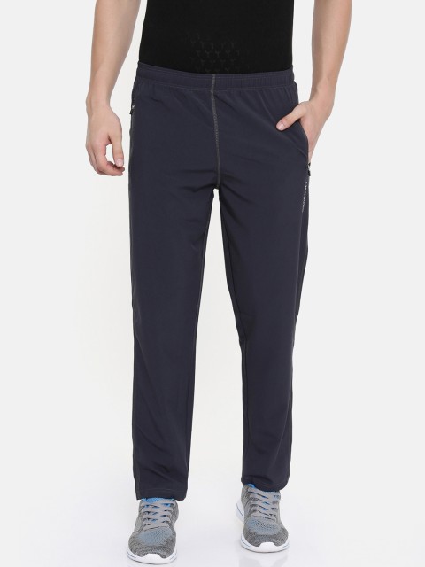 

IMYOUNG Men Grey Mid-Rise Solid Slim Fit Track Pants
