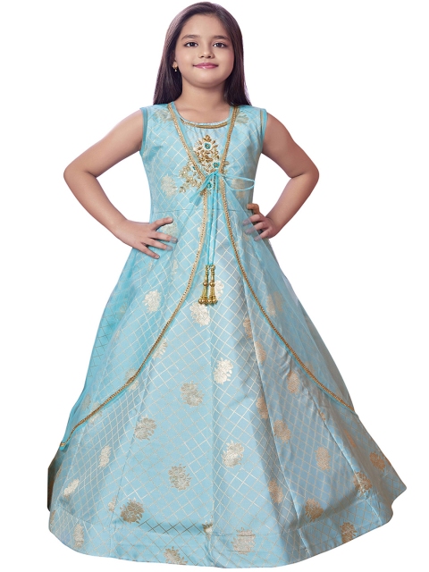 

BETTY Girls Printed Blue Maxi Dress