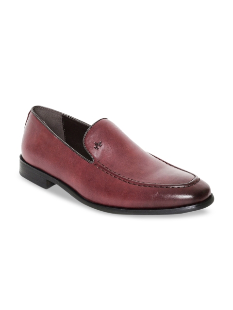 

Arrow Men Burgundy Solid Leather Formal Loafers