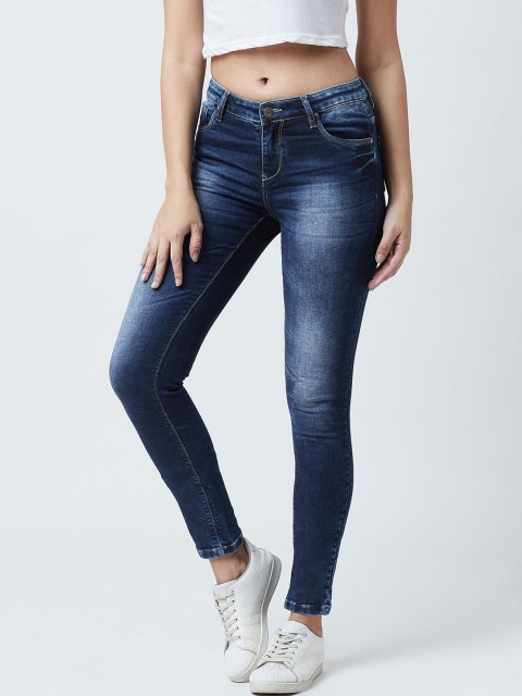 

Devis Women Blue Skinny Fit Mid-Rise Clean Look Cropped Stretchable Jeans