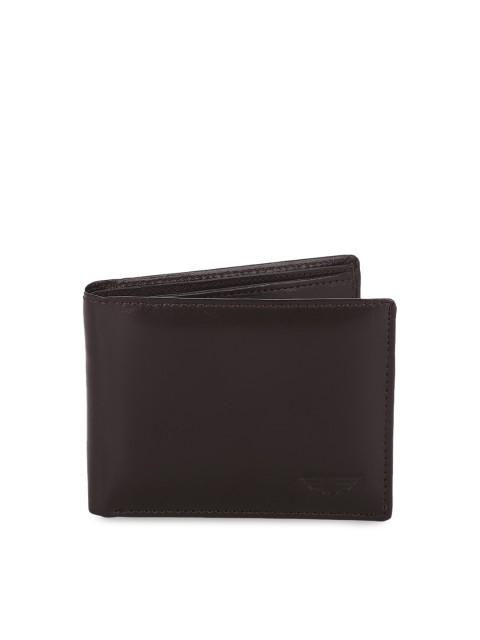 

Red Tape Men Brown Solid Two Fold Leather Wallet