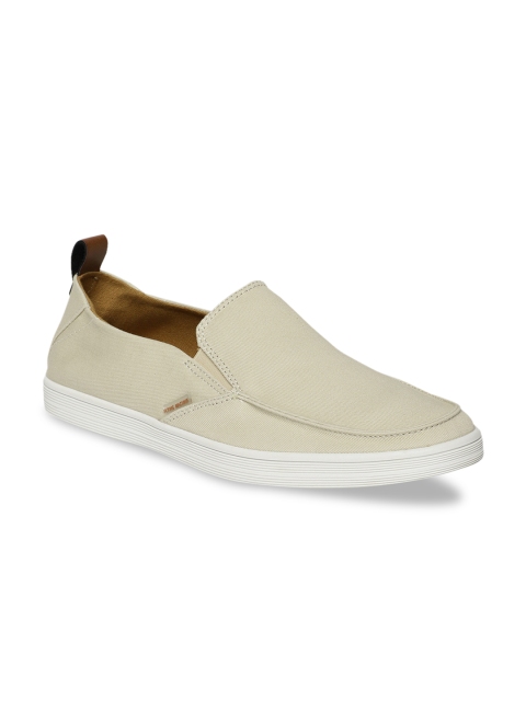 

Flying Machine Men Beige Slip-On Sneakers