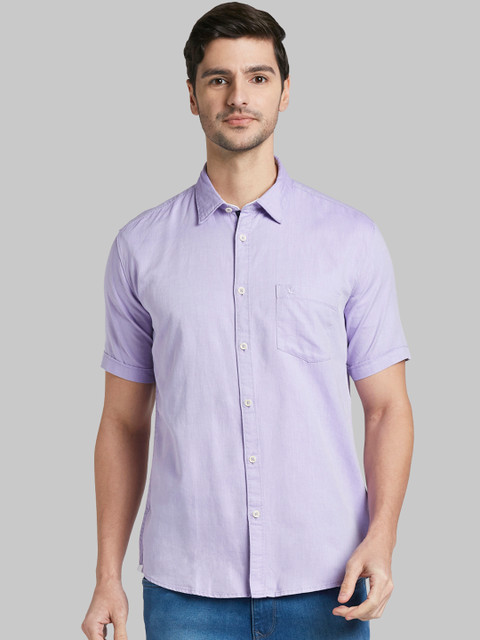 

Parx Men Lavender Slim Fit Solid Casual Shirt