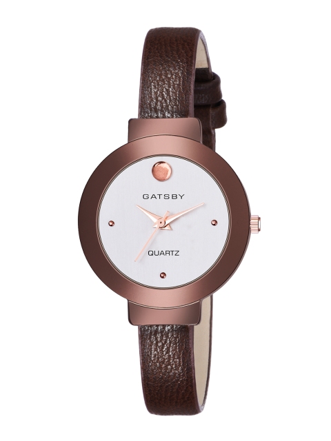 Gatsby Women White & Brown Analogue Watch GTL132