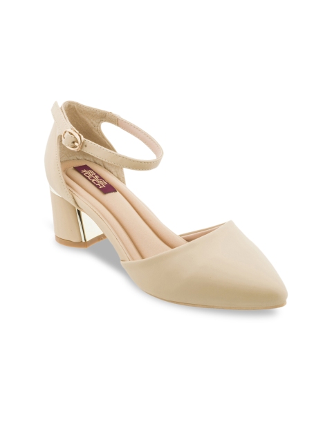 

SHUZ TOUCH Women Beige Solid Pumps