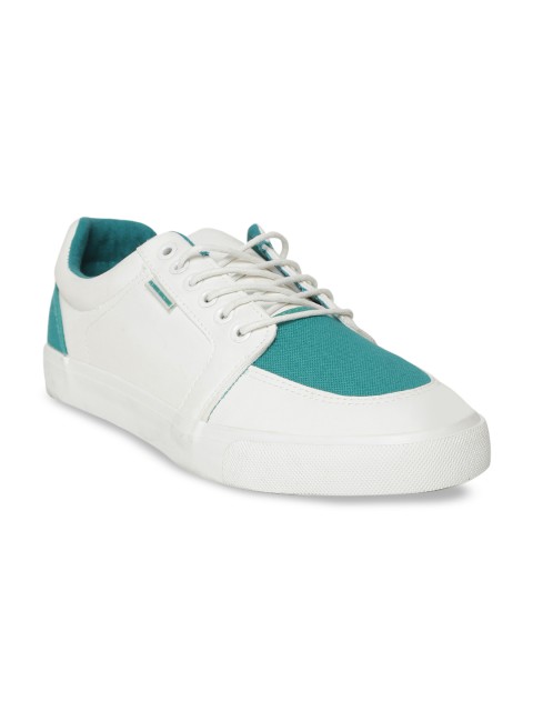 

Flying Machine Men Off-White & Blue Colourblocked Sneakers
