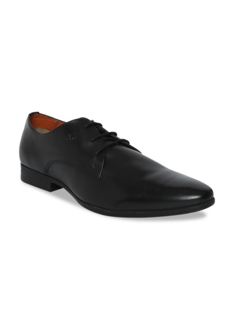 

Arrow Men Black Solid Leather Derbys