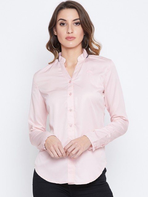 

JUMP USA Women Pink Regular Fit Solid Casual Shirt