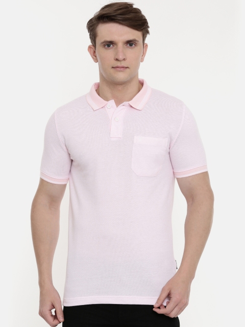 

Classic Polo Men Pink Solid Polo Collar T-shirt