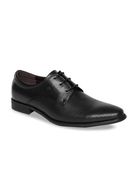 

Arrow Men Black Textured Leather Formal Derbys
