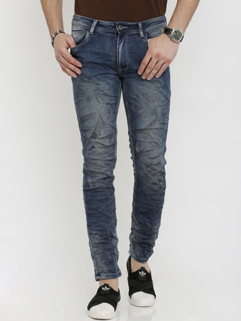 

Rex Straut Jeans Men Blue Slim Fit Mid-Rise Clean Look Jeans