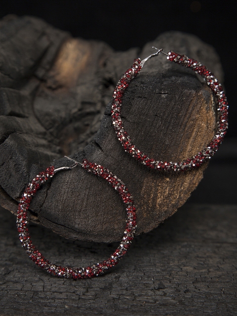 

Mali Fionna Red Circular Hoop Earrings