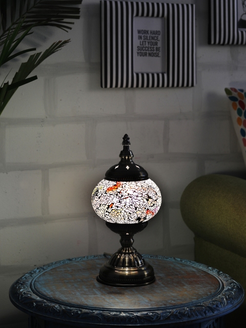 

OddCroft Bronze-Toned & White Textured Berkin Turkish Table Lamp