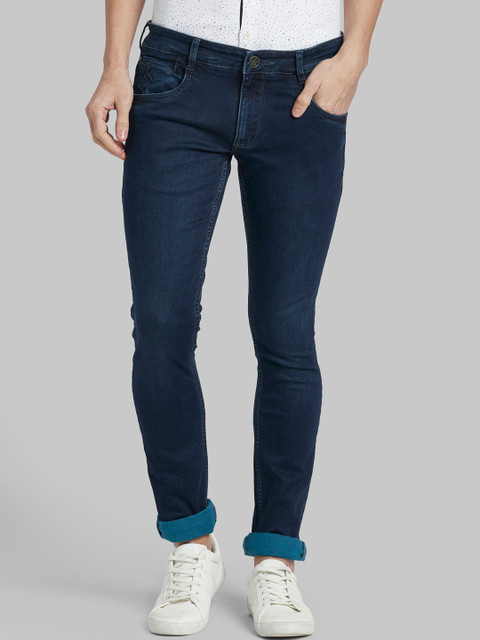 

Parx Men Navy Blue Regular Fit Mid-Rise Clean Look Jeans