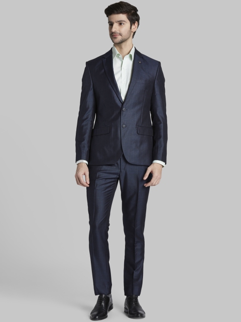 

Parx Men Blue Solid Regular-Fit Single-Breasted Suit
