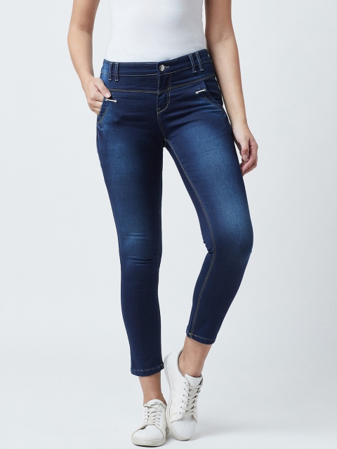 

Devis Women Blue Skinny Fit Mid-Rise Clean Look Cropped Stretchable Jeans