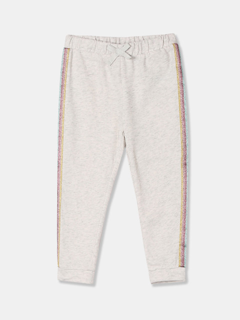 

The Childrens Place Girls Grey Melange Solid Joggers
