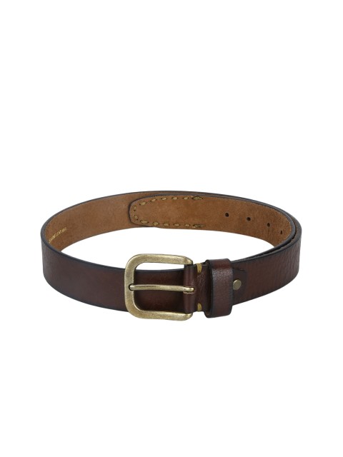 

Red Tape Men Brown Textured Leather Belt