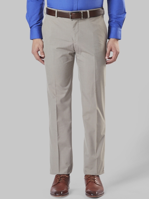 

Raymond Men Brown Regular Fit Self Design Formal Trousers