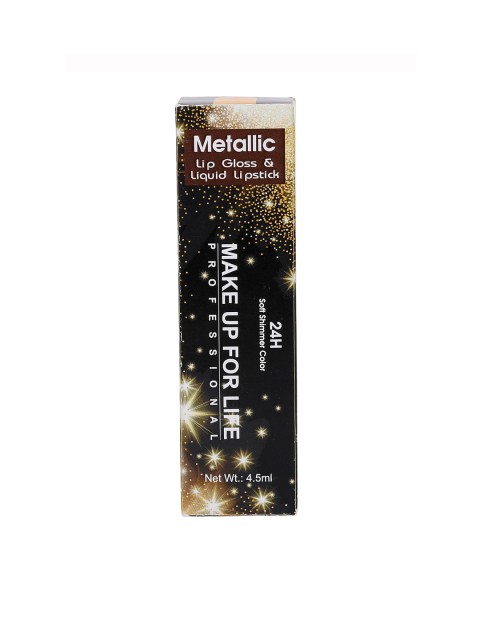 

MAKE UP FOR LIFE Golden Always on New Metallic Finish Liquid Lipstick 4.5 ml, Gold