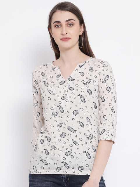 

Crimsoune Club Women Off-White Printed Top