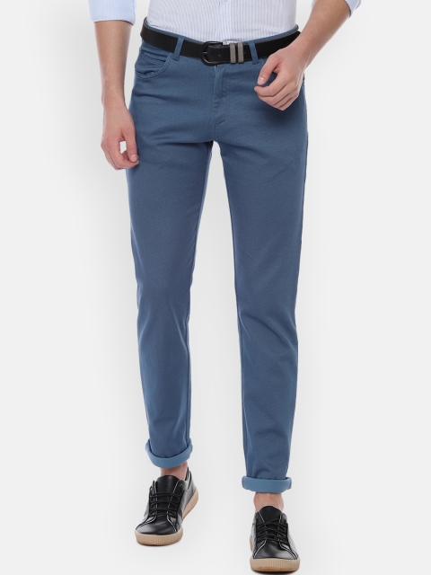 

Allen Solly Men Blue Slim Fit Solid Regular Trousers