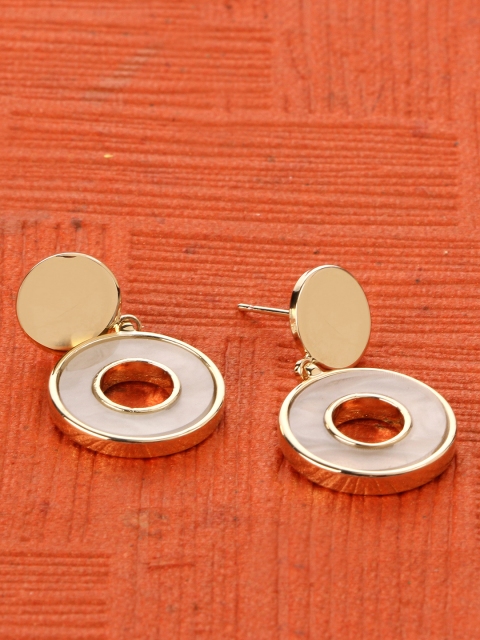 

E2O Gold-Toned Circular Drop Earrings