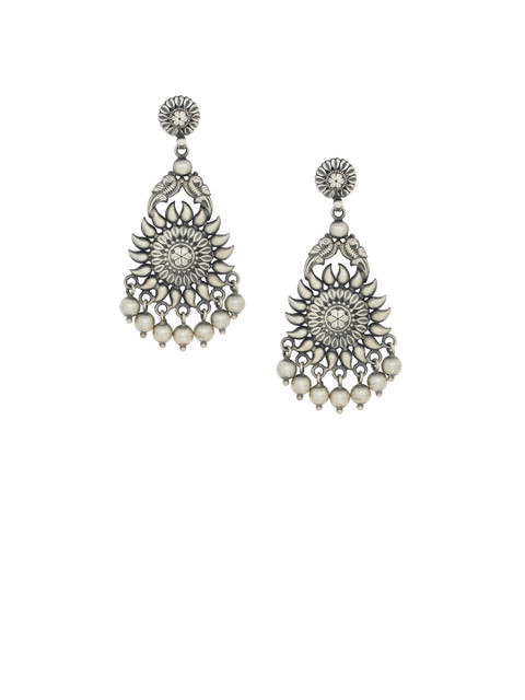 

Silvermerc Designs Silver-Plated Circular Drop Earrings