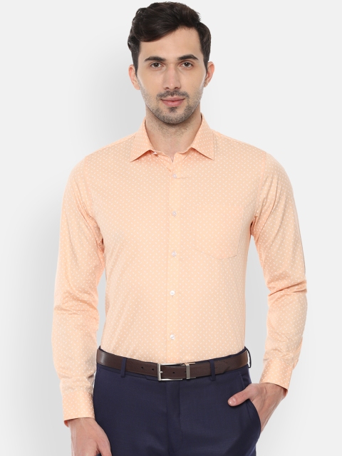 

Van Heusen Men Orange Slim Fit Printed Formal Shirt