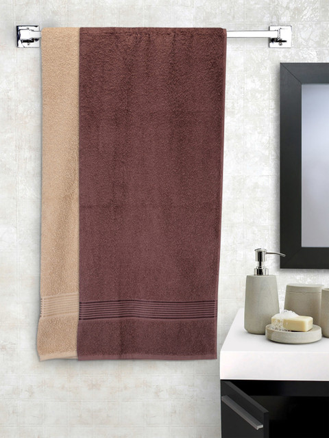 

BIANCA Unisex Set of 2 380 GSM Solid Bath Towels, Brown