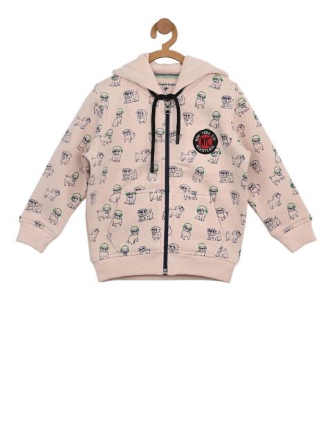 

Stupid Cupid Boys Cream-Coloured Printed Hooded Sweatshirt