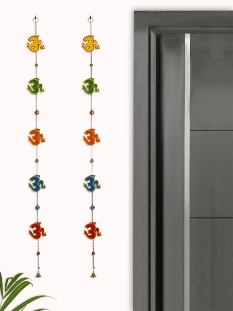 

ExclusiveLane Set of 2 Multicoloured Handpainted Wall Hangings, Multi