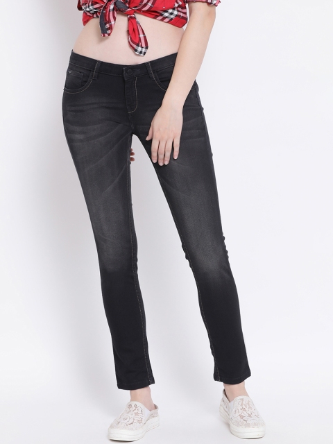 

Crimsoune Club Women Black Slim Fit Mid-Rise Clean Look Jeans