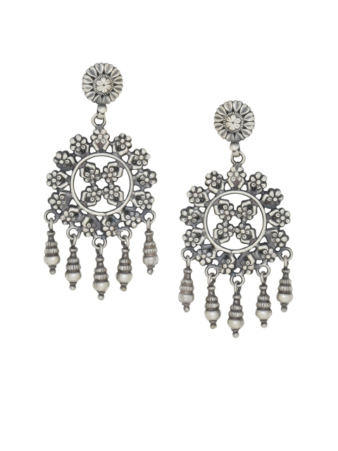 

Silvermerc Designs Silver-Plated Sterling Silver Circular Drop Earrings