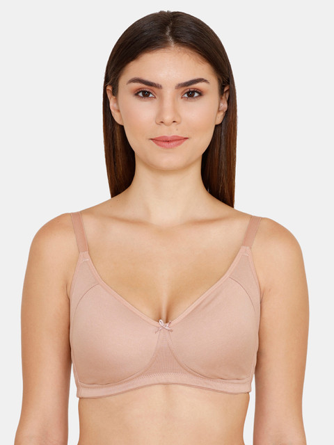 

Zivame Beige Solid Non-Wired Non Padded Everyday Bra ZI1883CORE0NUDE-