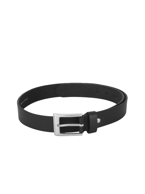 

Red Tape Men Black Solid Leather Belt