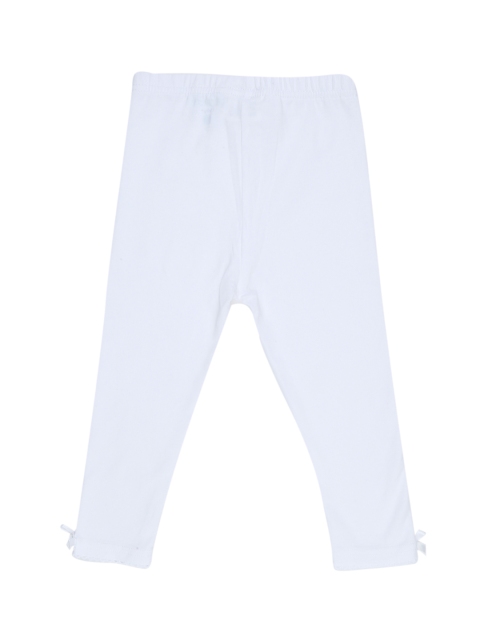

Pantaloons Baby Girls White Solid Leggings