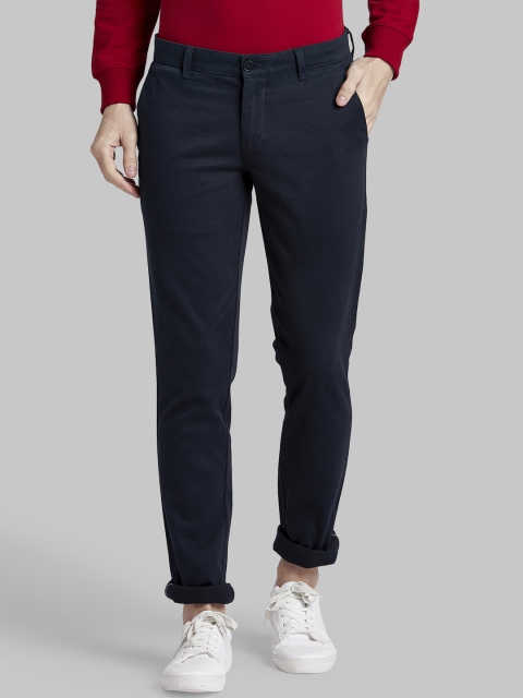

Parx Men Blue Regular Fit Solid Regular Trousers