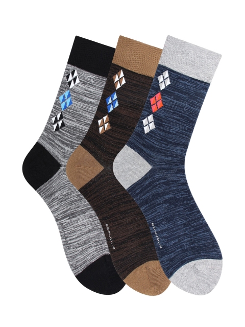 

Bonjour Men Pack of 3 Assorted Patterned Socks