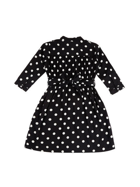 

Pantaloons Junior Girls Black Printed Shirt Dress