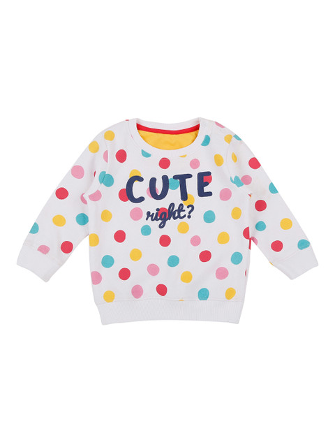 

Pantaloons Baby Girls White Printed Sweatshirt