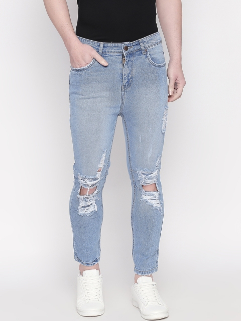 

BOLTS and BARRELS Men Blue Slim Fit Low-Rise Highly Distressed Stretchable Jeans