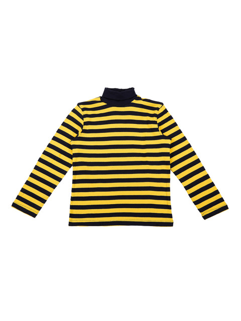 

Pantaloons Junior Boys Yellow & Black Striped Sweatshirt