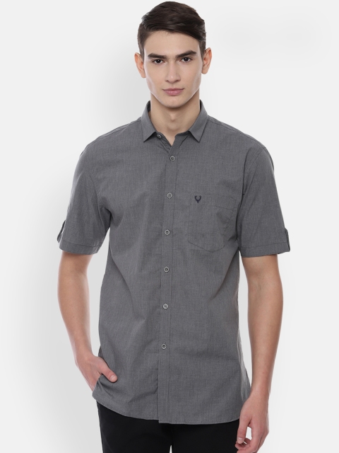 

Allen Solly Men Grey Slim Fit Self Design Casual Shirt
