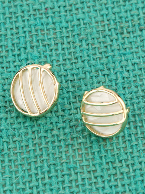 

E2O Gold-Toned Circular Studs