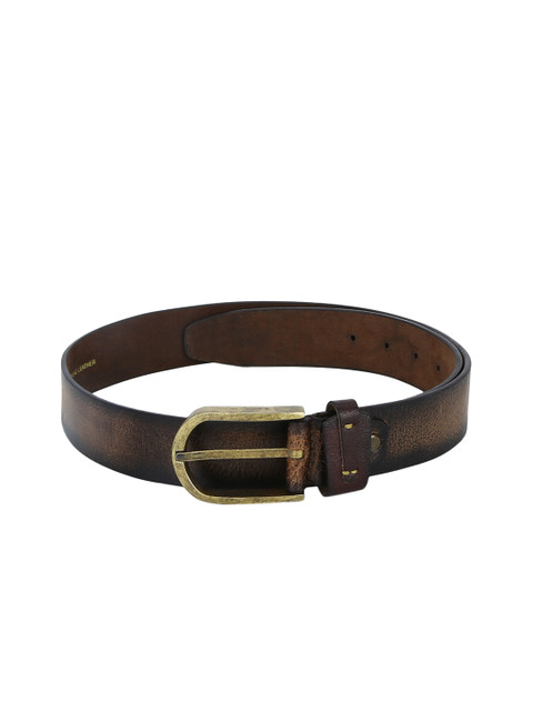 

Red Tape Men Tan Brown Textured Leather Belt