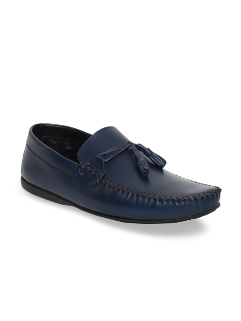 

JOE SHU Men Blue Solid Loafers