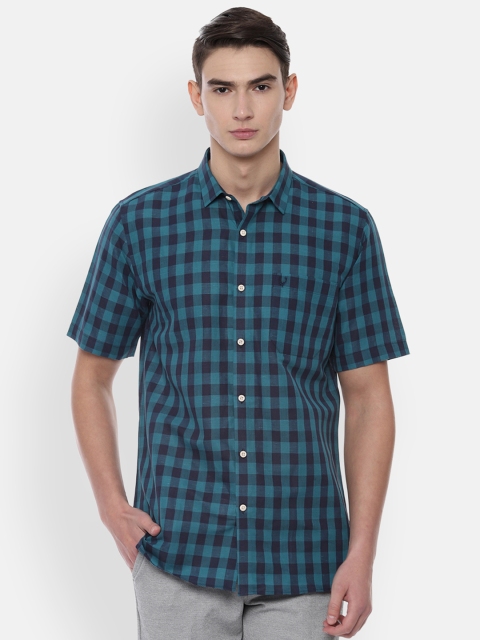 

Allen Solly Men Blue Slim Fit Checked Casual Shirt