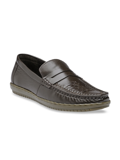 

Teakwood Leathers Men Brown Leather Semiformal Loafers